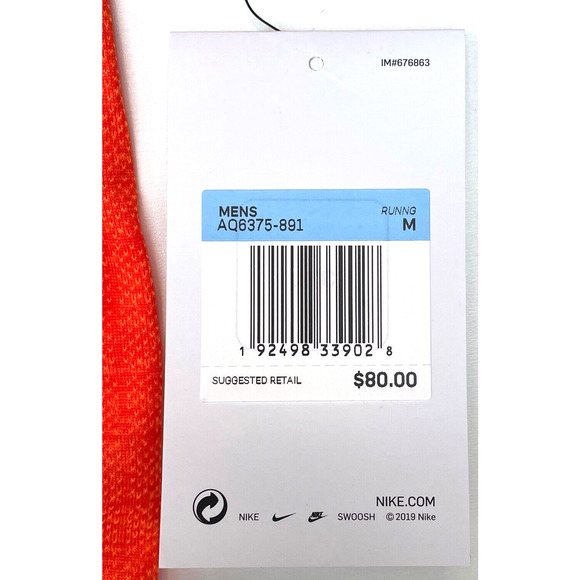 Nike Tech Pack Breathe NWT Men's Running Reflect Trim Orange Shirt Size Medium - Picture 13 of 16